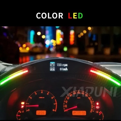 Volante VW Golf 7, MK7, Mk7.5, GTI, Scirocco, Polo, GTS, Linha R, 2014-2017 Estilo de corrida  Competição de fibra de carbono personalizado, LED RPM,