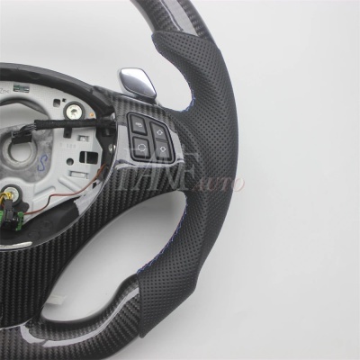 Volante BMW E90 E91 E92 E93 Série 3 2004-2013 De Fibra De Carbono com Couro COM Patilhas