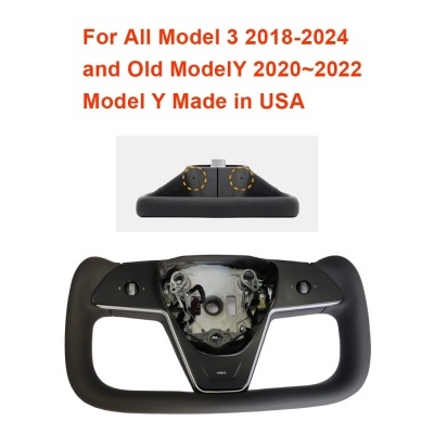 Volante  Tesla manivela modelo y 3, modelo x   2017-2024 de aquecimento de couro personalizado
