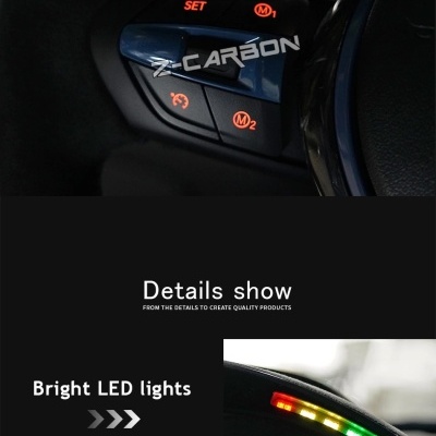 Volante  BMW f20 f22 f30 f35 f32 f01 f02 f10 f18 m2 m3 m4 m5 Fibra de Carbono Com Mostrador modelo atualização 2024