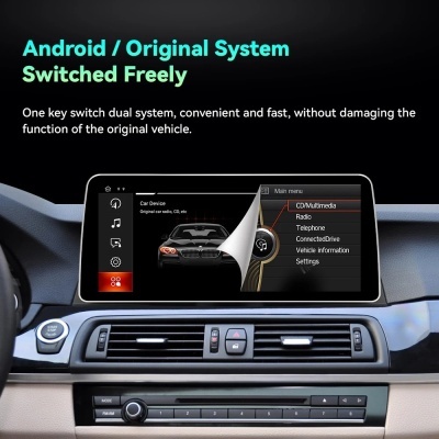 Radio BMW Série 5, F10, F11  CIC, NBT,  12.3 Polegada, 8Core IPS, 1920x720, Novidade 2024 TOPO