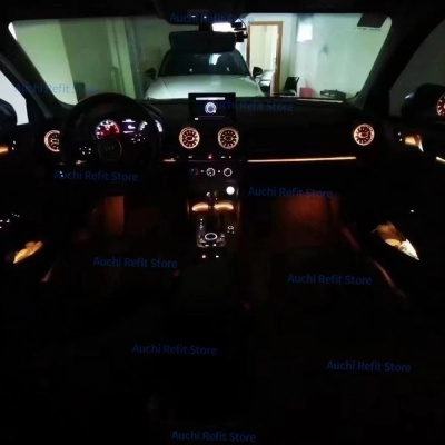 Grelhas Ventilação RGB Audi A3 8V 8Y 8P 2004-2020 Cob Controlo Por APP Andoid ou IOS NOVIDADE!!