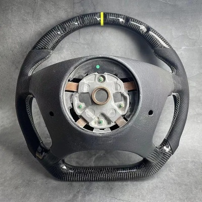 Volante de Fibra de Carbono com Couro, Mercedes-Benz W124, W210, W208, W140, R129