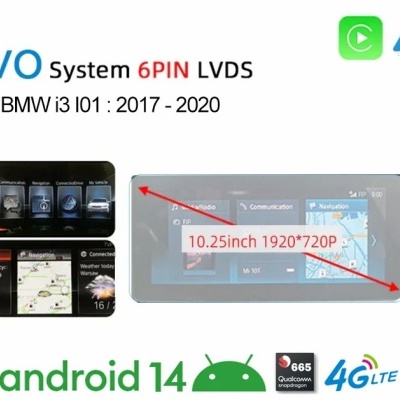 Rádio BMW BMW i3 i01  2013-2020 Navegação GPS Sem Fio Carplay RDS WIFI 4G QLED