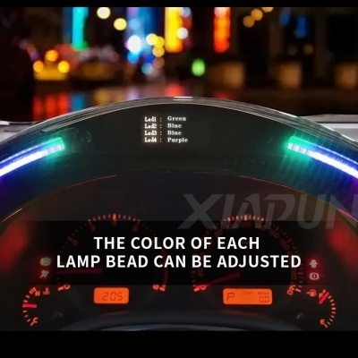 Volante VW Golf 7, MK7, Mk7.5, GTI, Scirocco, Polo, GTS, Linha R, 2014-2017 Estilo de corrida  Competição de fibra de carbono personalizado, LED RPM,