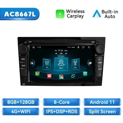 Radio Opel Astra, Android 12 Car Autoradio, 7 "Stereo RDS, H, G, J, Antara, Vectra C, B, Vivaro, Corsa C, D, Zafira B, 8 GB, 128 GB