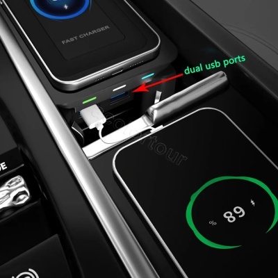 Carregador Telemovel Para Consola Central Sem Fio Volvo XC90, S90, V90, XC60, V60, S60, 2018-2022, 15W