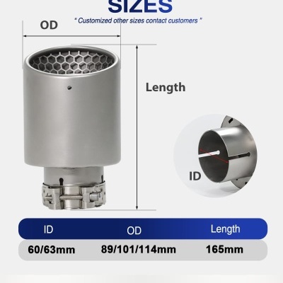 Ponteira Universal MATE Inox Escovado Saida 89mm 101mm ou 114mm!