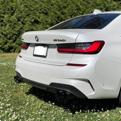 Ponteiras BMW 2021 2022 2023 G23 M440i G20 G21 M340i G42 M240i Preto 4 Saída De Fibra De Carbono