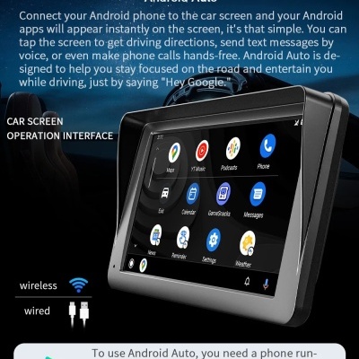 CarPlay, Android, Auto, Rádio, Portátil, Tela sensível ao toque, USB, AUX, Câmera traseira NOVIDADE!!