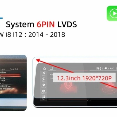 Radio BMW i8 I12 2014-2021 Navegação GPS Sem Fio Carplay RDS WIFI 4G QLED