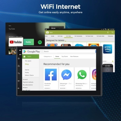 Leitor de Vídeo Multimídia Automóvel, Android 13, 2 Din, Rádio, Carplay, Automático, Universal, 7 Polegada, Navegação