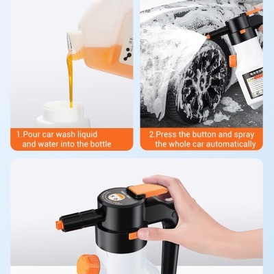 Pulverizador de Espuma Elétrico Profissional  2l Canhão de Espuma de Neve Motorizado pulverizador de Lavagem