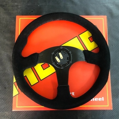 Volante para Carro em Couro de camurça MOMO NARDI SPARCO NRG , Universal, Deep Dish, Suzuki, JDM, Volantes para VW, Honda, Toyota, BMW, etc 350mm