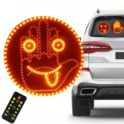 Carro Finger Expression Light, Controle remoto, Iluminação LED, Gesto Light, Road Race, Gesto Médio Dedo