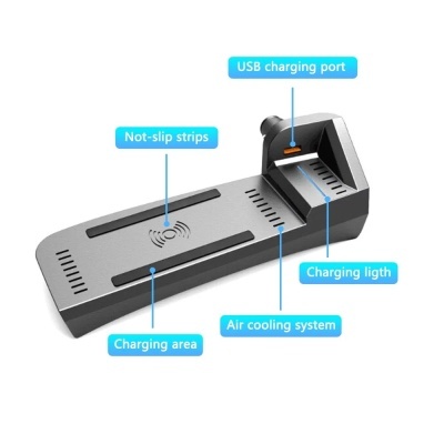 Carregador Telemovel Para Consola Central Sem Fio para AUDI A3, 8V, S3, 2014-2020, 15W