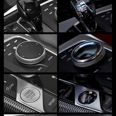 Conjunto de 4 peças de cristal Botão de mudança de marcha Botão de volume para BMW X5 G05 X6 G06 G07 X5 E70 E71 X3 G01 G08 G14 G15 G20 G22 G30 6GT G32 X5 F15 F16 F10 F18 F30 F20