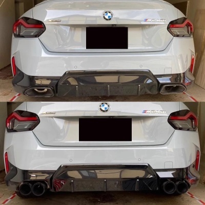 Ponteiras BMW 2021 2022 2023 G23 M440i G20 G21 M340i G42 M240i Preto 4 Saída De Fibra De Carbono