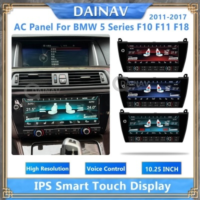 Painel AC Ecrã LCD Touch Climate Control, Ar condicionado, Controlo de clima, BMW Série 5, F10, F11, 5GT, F07, F18, M5, 2011-2018
