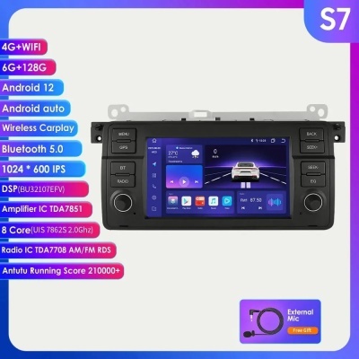 Radio BMW  E46 série 3 e46    1998-2001  2002 -2005 Multimídia, QLED Topo de Gama