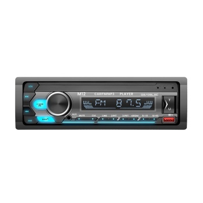 Leitor de MP3 Bluetooth Estéreo para Carro, Receptor FM, Música, USB, SD, Traço, Entrada AUX, 1 DIN, 60W x 4