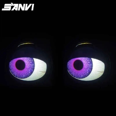 Olhos para farol do carro, dinâmico Demon olhos, luz de nevoeiro, Retrofit Auto luz, DIY