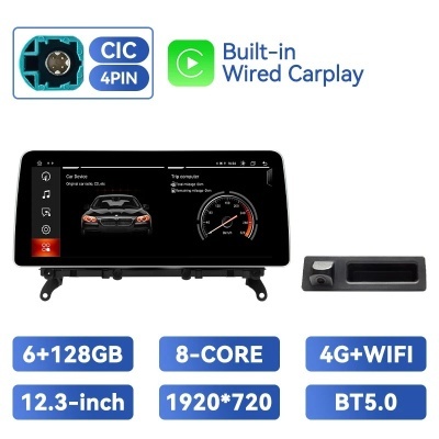 Radio BMW x3 f25 x4 f26  Sistema CIC 12.3 Polegada 1920*720p carplay 6gb 128gb  NOVIDADE 2024