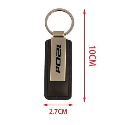 Porta chave do carro de couro para BMW, Metal Keychain, chaveiro do carro, BMW Série 1, E81, E82, E84, E87, E88, F20, F21, 118i, 120d,