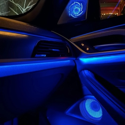 Tweeters Midrange BMW G30, G31,  Série 5Capa LED para Porta  , Qualidade de Som Sem Perdas BO Audio ,Frente luminosa NOVIDADE