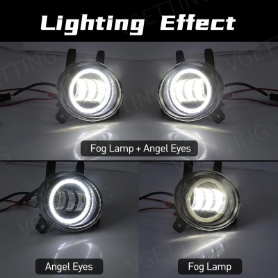 Farois Nevoeiro  LED para BMW  BMW F20, F21, F22, F23, F45, F46, F30, F31, F34, F35, 12V , Angel Eye, lâmpada de nevoeiro