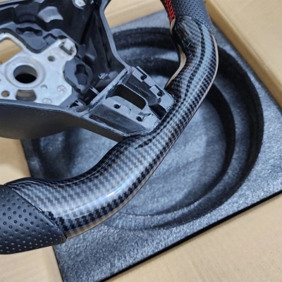 Volante Golf 6 GTI GTD R 2009-2013 Polo GTI Tiguan Passat R-Line Fibra de CarbonoPor Hidro-Mergulho Volkswagen