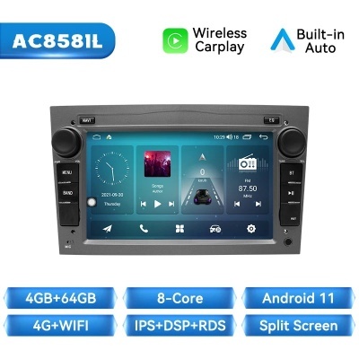 Radio Opel Astra, Android 12 Car Autoradio, 7 "Stereo RDS, H, G, J, Antara, Vectra C, B, Vivaro, Corsa C, D, Zafira B, 8 GB, 128 GB