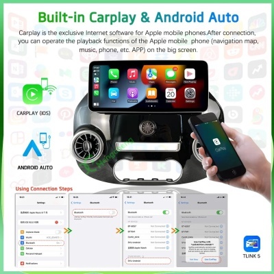 Radio  Mercedes Benz, 12,3 ", Vito W447 116 2014-2021, navegação GPS, rádio, Android 12, Carplay, 4G, câmera 360 TOPO de GAMA 2024 KIT