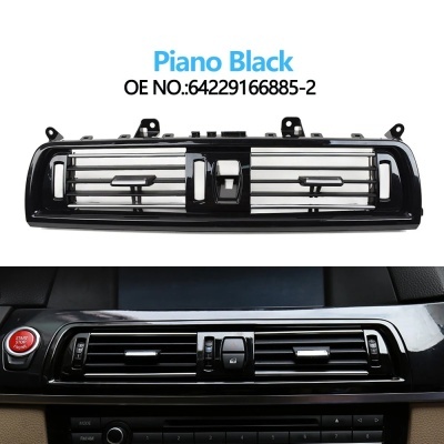 Console frontal completo chrome ac condicionador de ar central ventilação grille para bmw série 5 f10 f11 f18 520i 523i 525i 528i 535i
