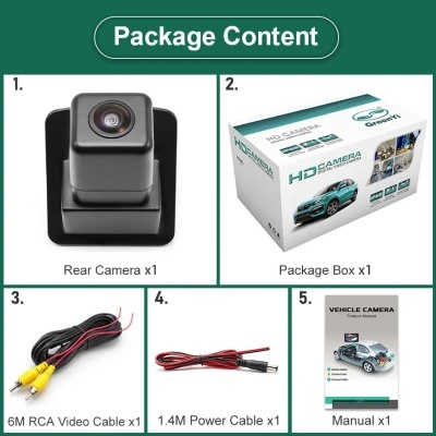 Camera Mercedes Benz W204, W212, W221, carro da classe S de luz de placa de visão traseira, 170 °, 1080P, AHD, Starlight, visão noturna,