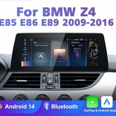 Radio BMW Z4 E89 E85 E86 2009-2016,   Navegação GPS Sem Fio Carplay RDS WIFI 4G QLED