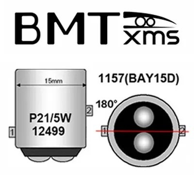 Lâmpada BMTxms- vermelha de parada de freio, Kit 2 Unidades Canbus QUALIDADE!
