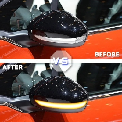 LED Dinâmico   Espelho Retrovisor Sequencial Peugeot 208 2008 12 '-22 Citroen C3 MK3 C4 Cactus Opel Corsa F