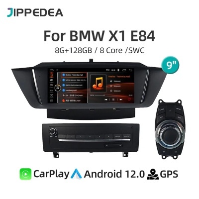 KIT Radio BMW X1, CarPlay, Android 12.0, Navegação GPS, 4G, WiFi, DSP, Áudio, Estéreo, Rádio, Headunit para BMW X1, E84, 2009-2015