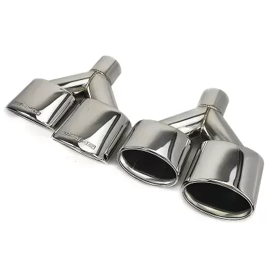 Ponteiras de Escape Dupla para Mercedes Benz W204c-class saídas, amg, 1 par aço inoxidável