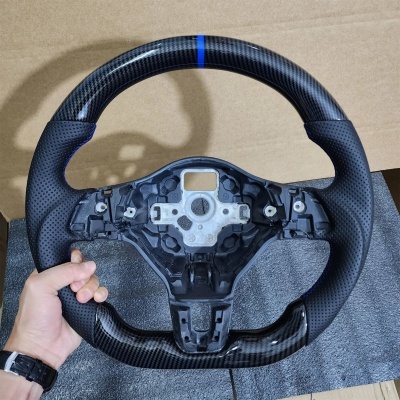 Volante Golf 6 GTI GTD R 2009-2013 Polo GTI Tiguan Passat R-Line Fibra de CarbonoPor Hidro-Mergulho Volkswagen