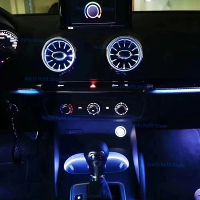 Grelhas Ventilação RGB Audi A3 8V 8Y 8P 2004-2020 Cob Controlo Por APP Andoid ou IOS NOVIDADE!!