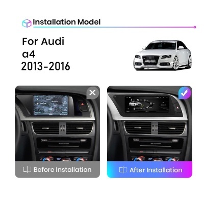 Radio Audi A4 B8 2013-2016, 8,8 ",  4G, Bluetooth, Wi-Fi, Google Play, Navegação GPS