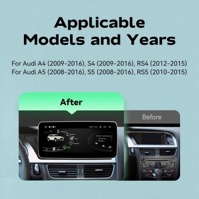 Radio Audi A4, B8, A5, 2009-2017 GPS Navi, 4G WiFi, IPS de 10,25 ", Android 13, 128GB, Ultimo Modelo Novidade!! Radio Audi A4, B8, A5, 2009-2017 GPS Navi, 4G WiFi, IPS de 10,25 ", Android 13, 128GB, Ultimo Modelo Novidade!!