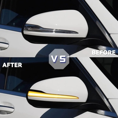 LED Dinâmico   Espelho Retrovisor Sequencial Mercedes Benz,C, E, S, GLC, W205, X253, W213, W222, Classe V, W447