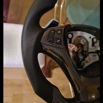 Volante BMW X5, E70, X6, E71 com remo Shiters/ Patilhas , fibra de carbono