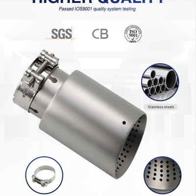 Ponteira Universal MATE Inox Escovado Saida 89mm 101mm ou 114mm!