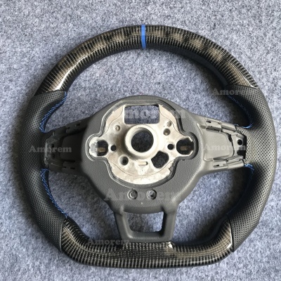 Volante vw golf 7 gti golf r mk7 vw polo gti scirocco 2015 2016de Fibra de Carbono para Volkswagen