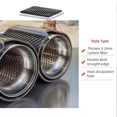 Ponteira Escape Dupla  63mm 93mm Saida BMW M Performance Carbono PROMOÇÃO!!