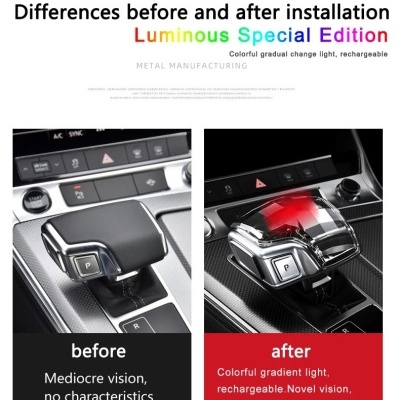 Capa, LED Cristal, Indução por Toque, Luminoso, Colorido,  Decorativo, Audi A4, A6, Q5, Q7, A8, Q8, A5, RS